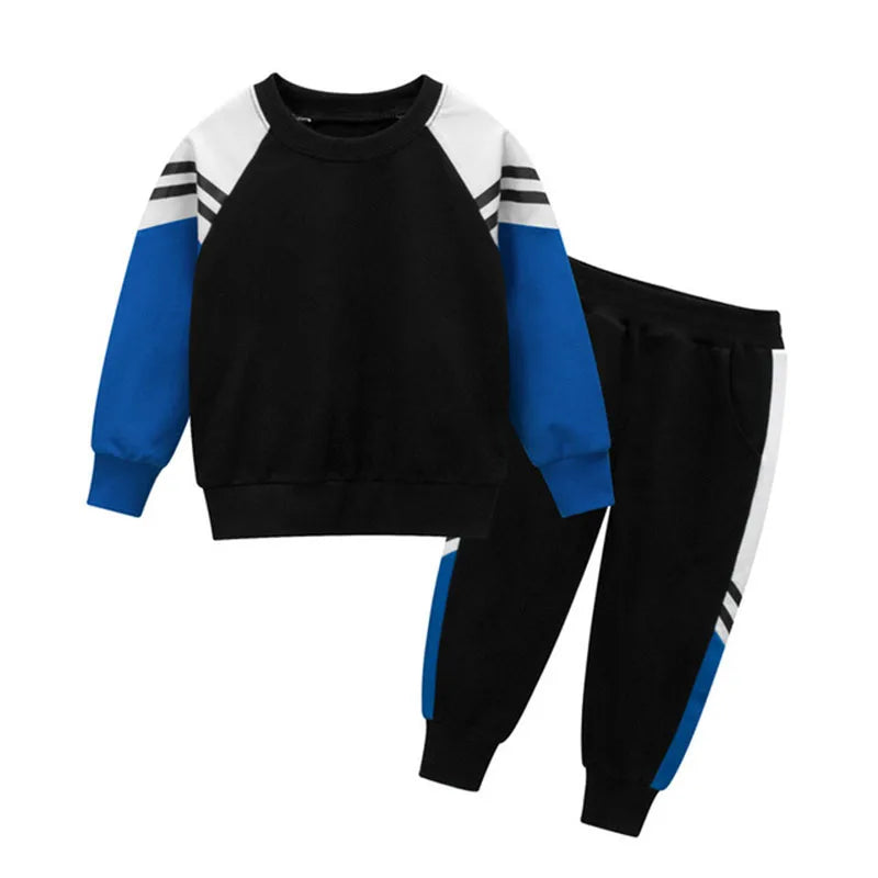 New Boys Clothes Spring Kids Sport Suit Children Clothing Sets Striped T-Shirt+Pants 2Pcs Outfit Autumn Girls Clothes Tracksuits