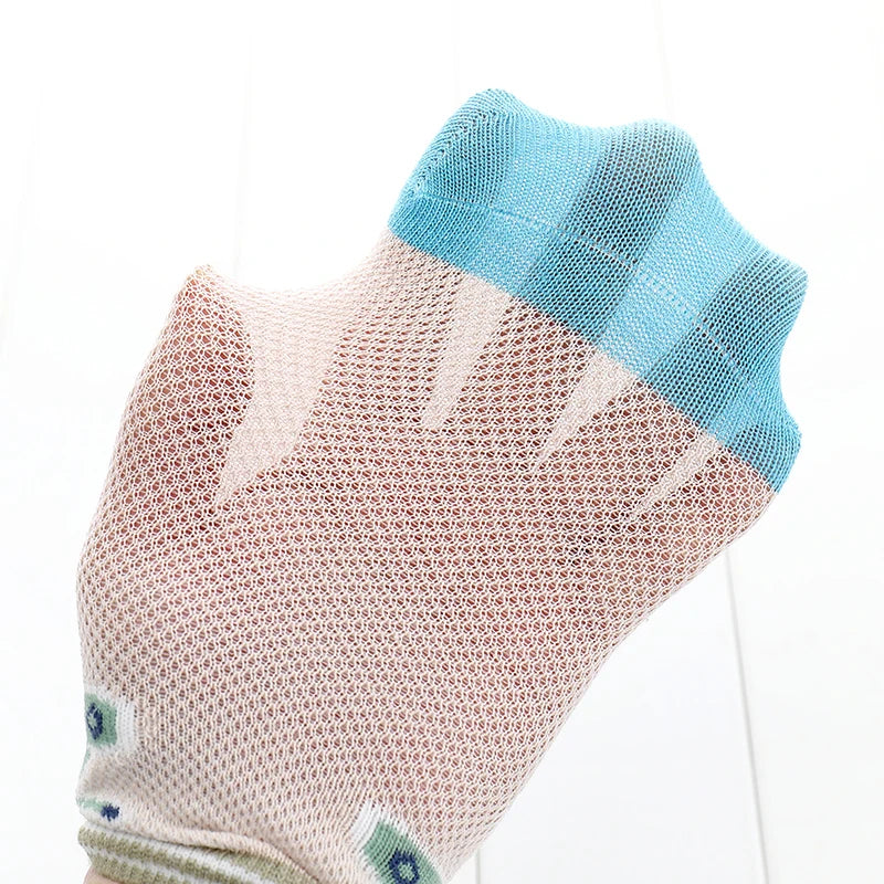 2024 Summer New Children Socks Mesh breathable Style Cotton Boys Socks 3-15 Year Kids Socks 5 pairs/lot