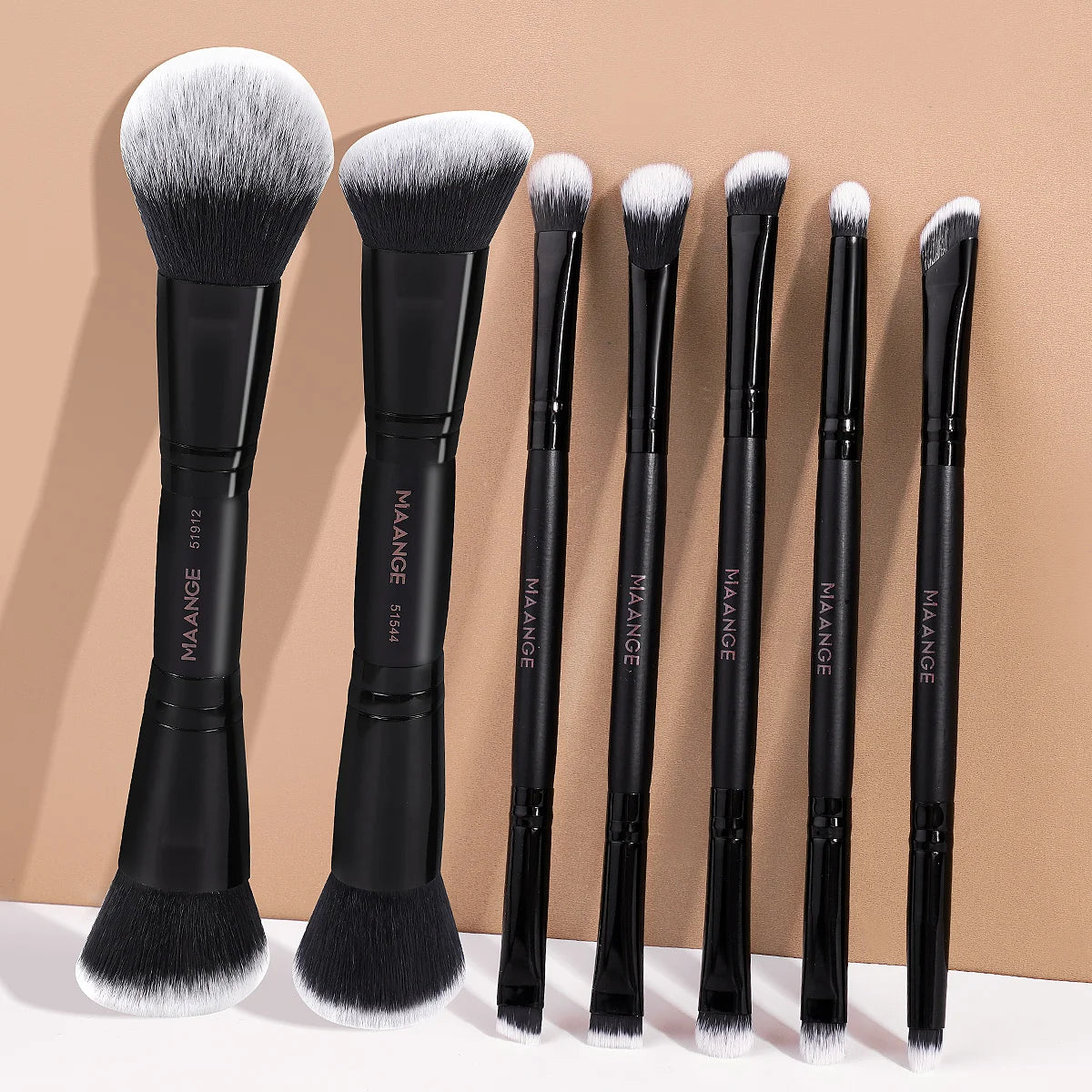 MAANGE 7pcs Double Head Makeup Brushes Dense Foundation Concealer Liquid Cream Blending Detail Eyeshadow Brushes Beauty Tools