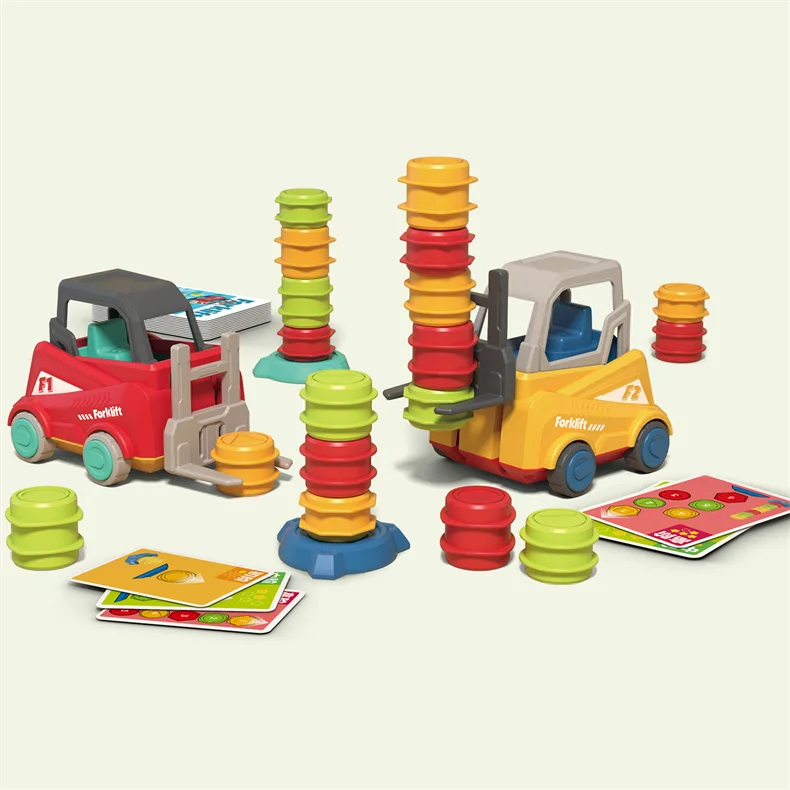 Crazy Forklift Training Ability To Respond Color Stacking Toy Interactive Board Game Early Educational Parent-child Matching Kid