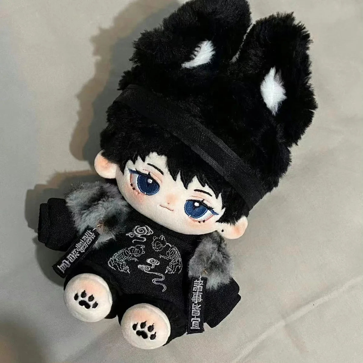 Aciton 20cm Cotton Doll Clothes Ancient Style Set Black Handsome and Cool Replacement Clothing Suit Animation Cosplay Peripheral