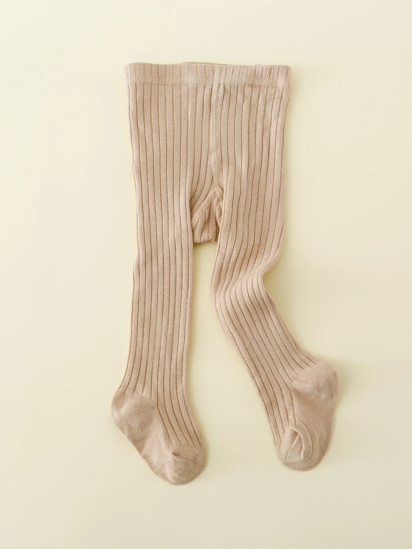 1-Piece Baby Girl's Simple Basic Vertical Stripesd Bottoming Pantyhose, Suitable for Girls' Daily Life