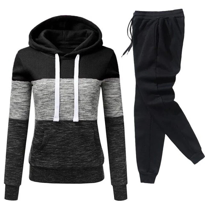 Winter Tracksuit Women 2 Piece Set Suit Female Hoodies and Pants Outfits 2024 Women's Clothing Autumn Warm Sweatshirts Outfits
