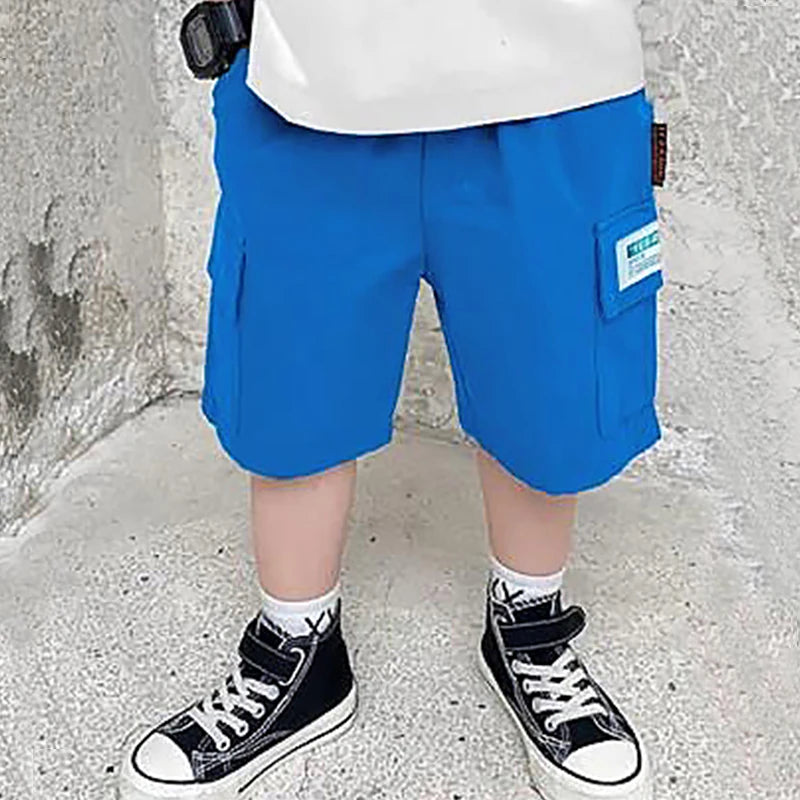 Kids Summer Cargo Pants Shorts For 2-12T Child Elastic Trouser Boy Summer Pants Teen Loose Pants Boys Shorts Sweatpants 남아 여름 바지