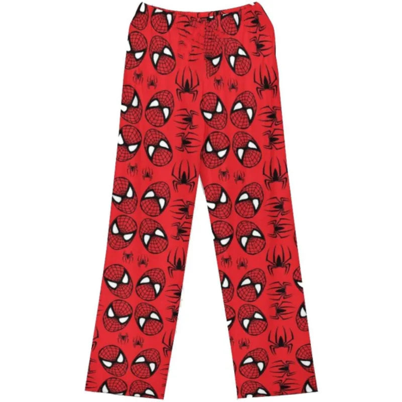 Spiderman Walking Bent Pants Sleepwear Hello Kitty Y2K Winter Plush Pajama Pants Home Plush Pants Winter Couple Pajama Pants