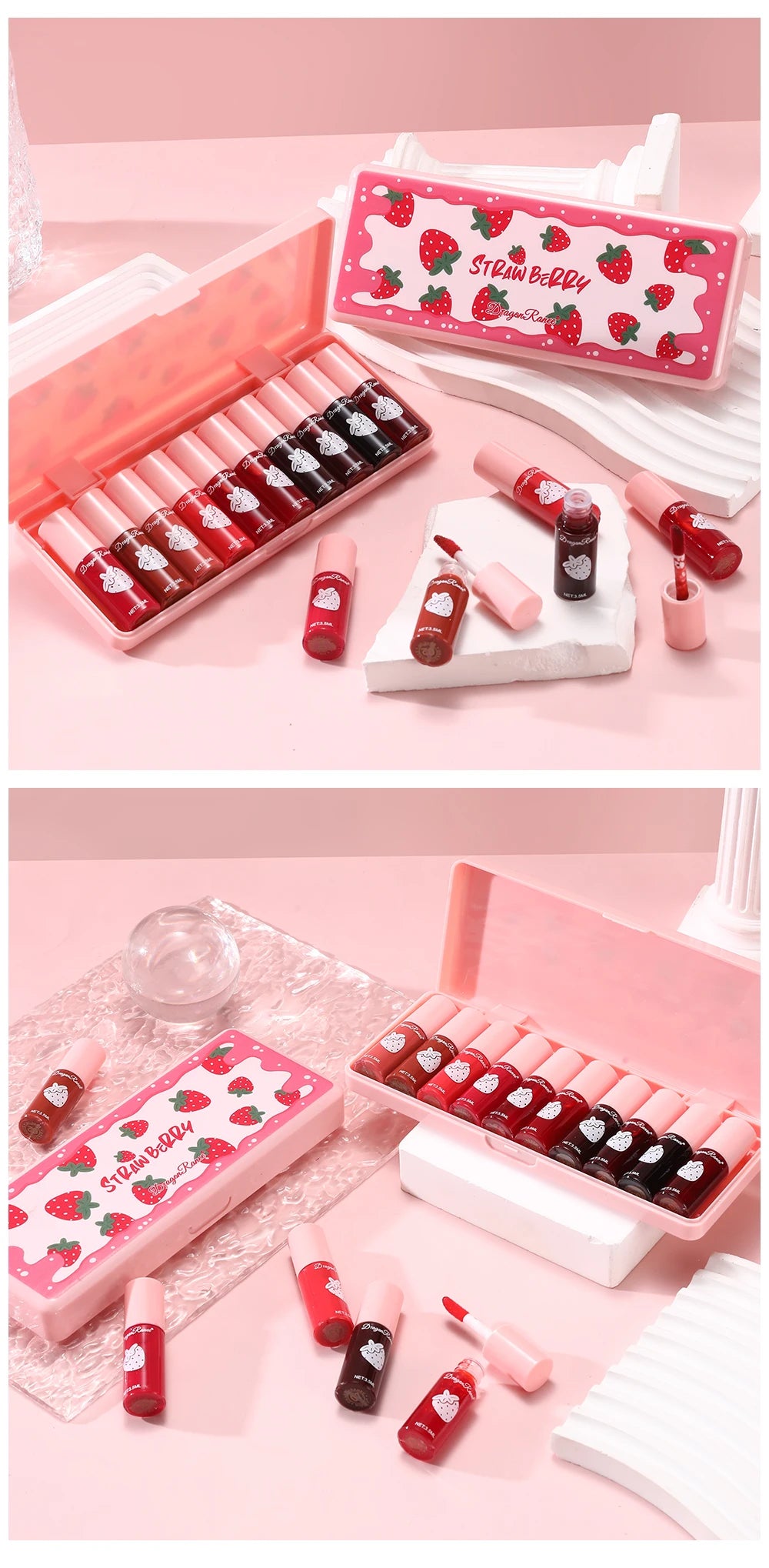 10 Pack Lipstick Water Stain Lip Lotion Lipstick Lasting Color Film Lipstick Water Light Stain Lipstick Water Non fading Lipstic