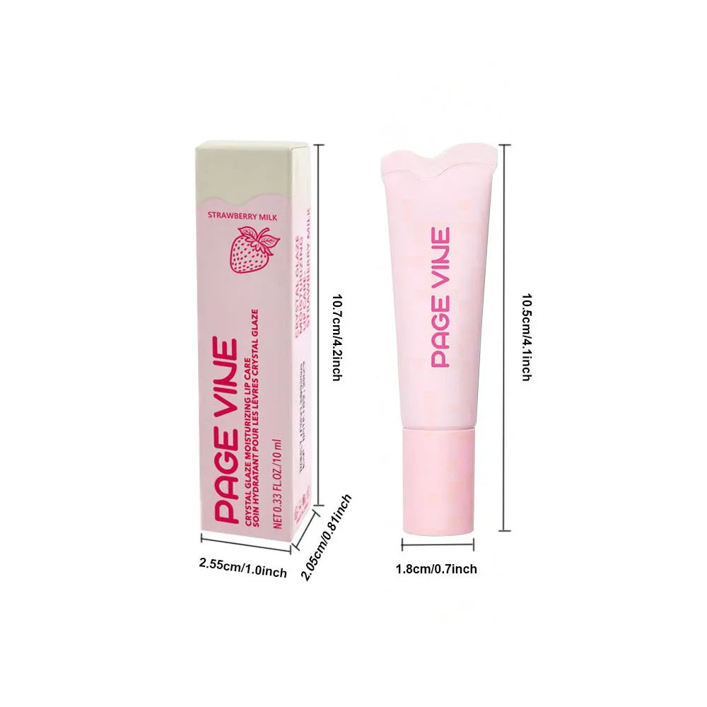Lip Oil Set 4 Supports Long Lasting Nourishing and Moisturizing Mirror Doe Lips Anti-Dry Chapped Lipstick Set