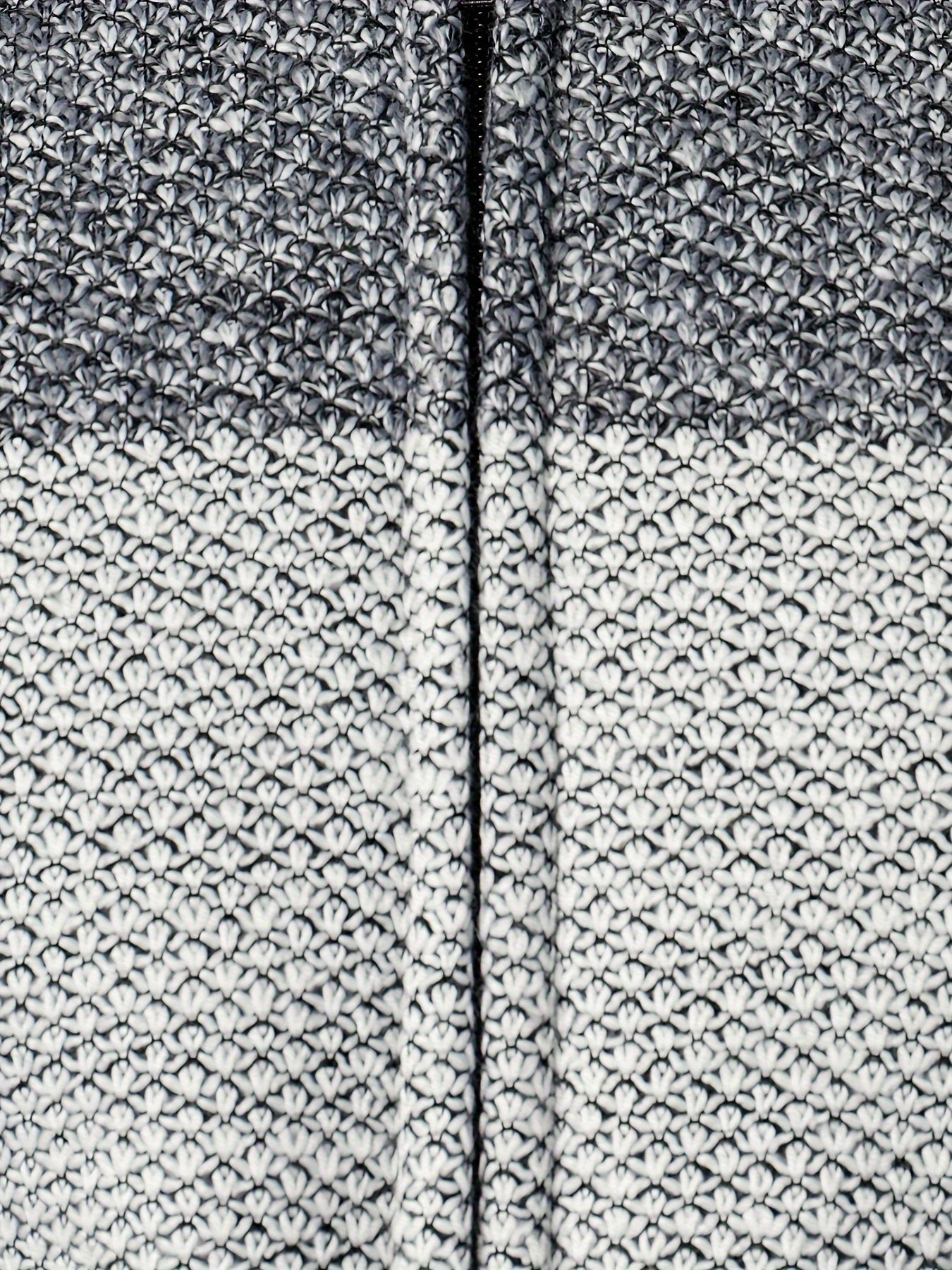 Men'S Casual High Neck Fleece Jacket, Color Block Knit Polyester Cardigan, Mid Stretch Zip-Up Fall/Winter Outerwear, Regular Fit with Placket Closure, Thick