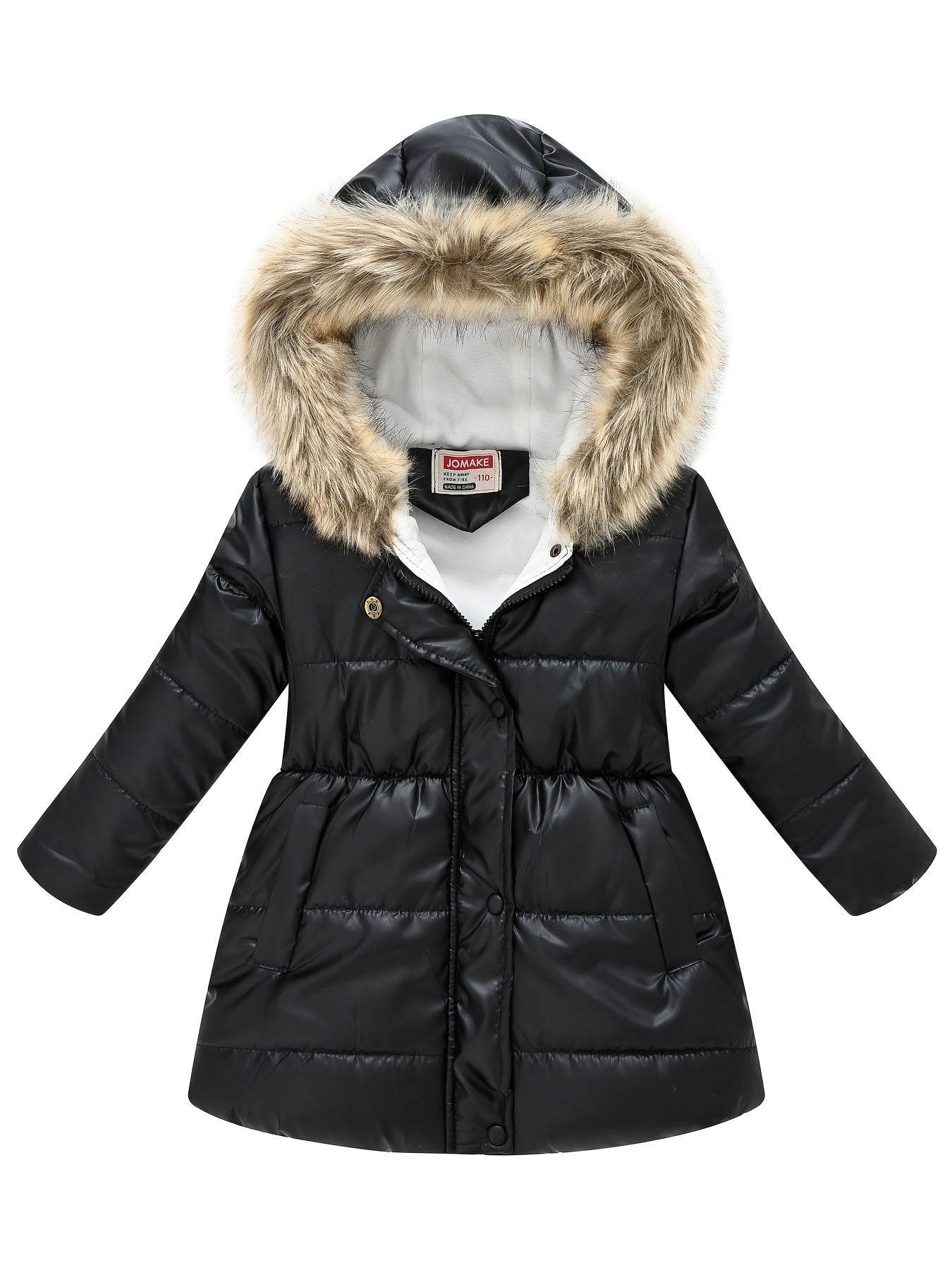 New Winter Thickened Hooded Jacket for Boys and Girls, Medium to Long Length