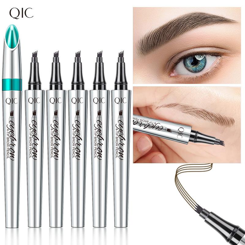 Four-pronged Eyebrow Pencil Waterproof Sweat-proof Liquid Eyebrow Pencil