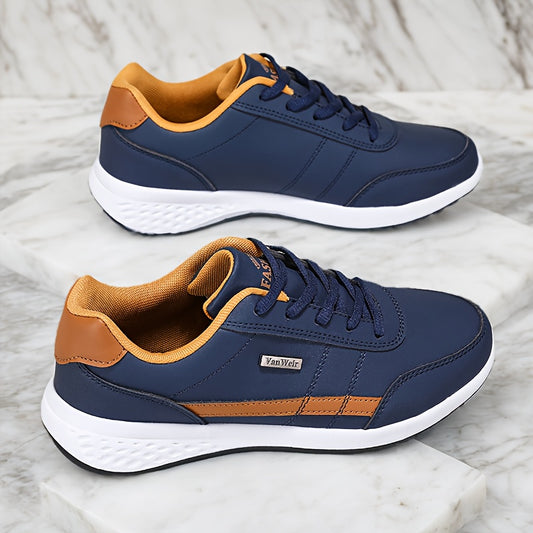 VanWeir Mens Plus Size Casual Comfortable Grip Running Sneakers, Durable Lace-Up Design, Ideal for Outdoor Sports & Daily Wear