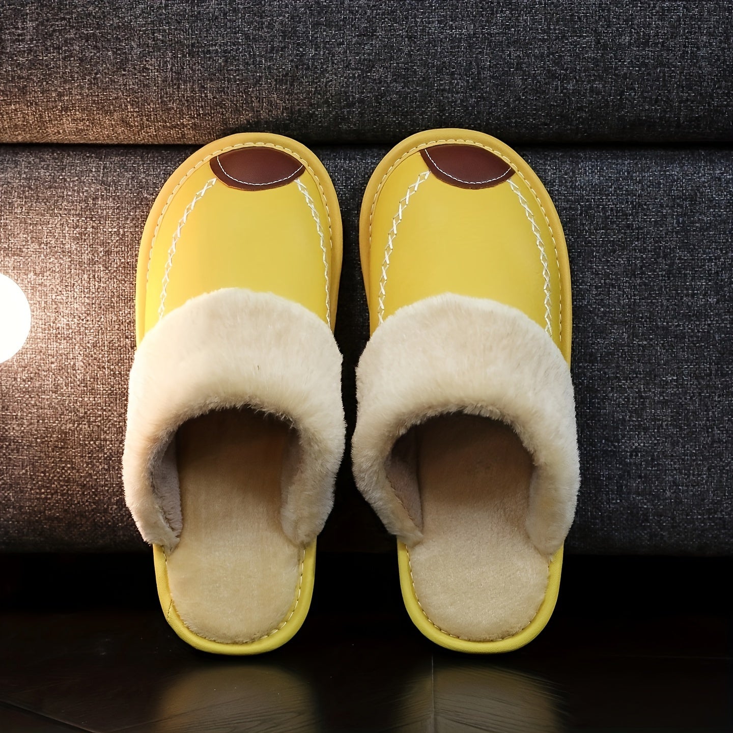 Men's Warm Fleece Cozy Slides, Comfortable Fuzzy Soft Slippers, Plush Comfy Non-slip Home Shoes, Winter