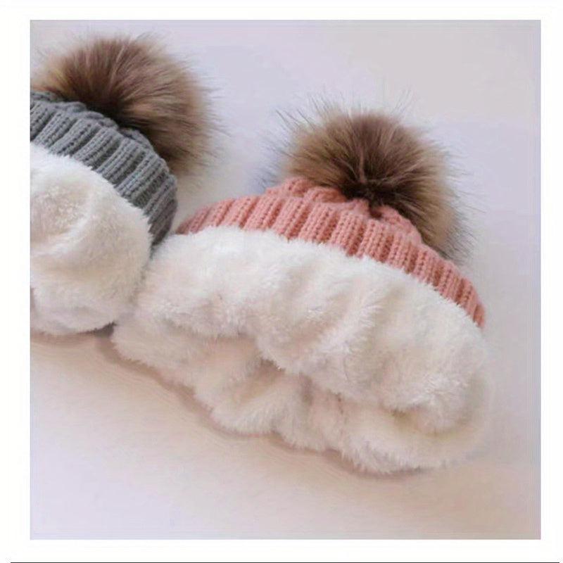 3pcs set of Youngsters's knitted beanie, scarf and gloves with extra fleece for warmth, suitable for autumn and winter seasons