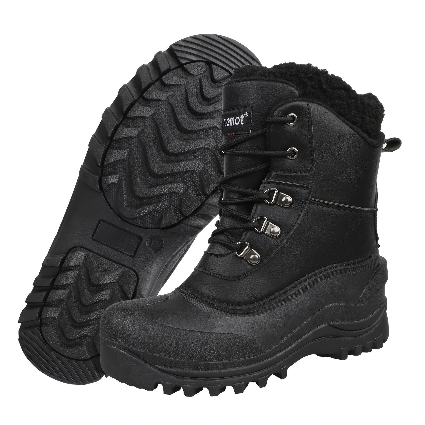 Men's Snow Boots, Warm Fleece Comfortable Anti-skid Durable Boots For Hiking Trekking Climbing