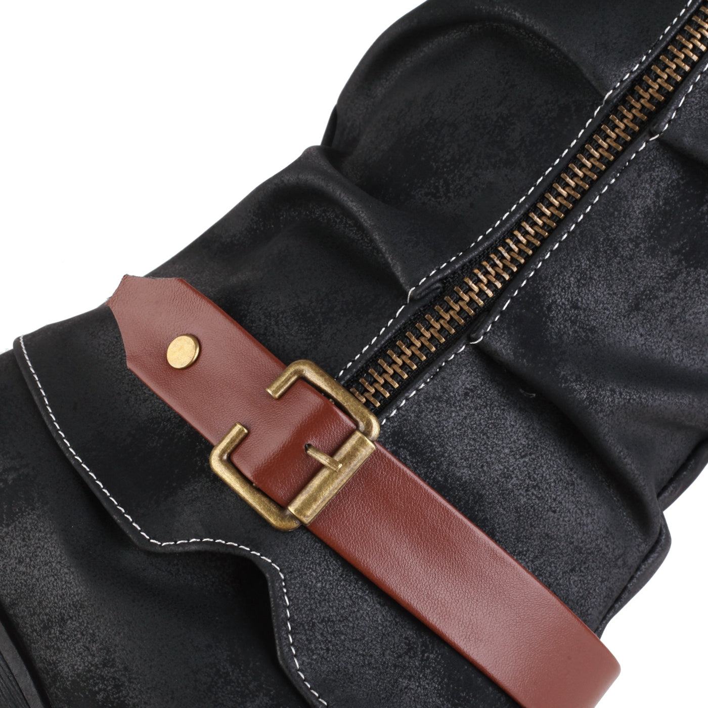 Mid-calf vintage western boots for women; warm, anti-slip, flat, cold-proof long boots in winter.