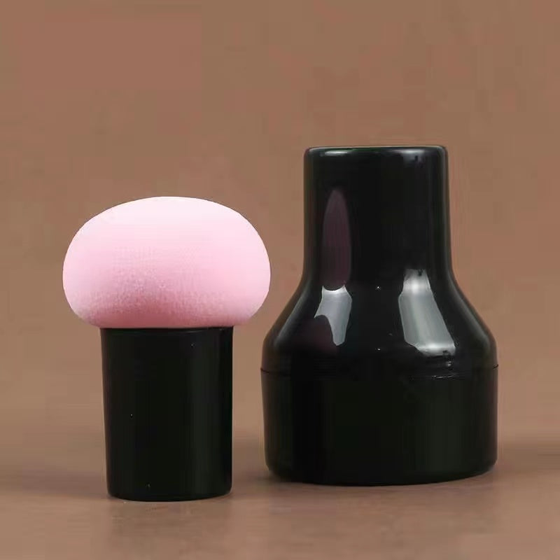 Mushroom Makeup Sponge Cosmetic Blender Puff Latex Free Face Sponge Beauty Puff Makeup Brush Sponge With Handle Case For Concealer BB Cream Foundation Makeup Tools