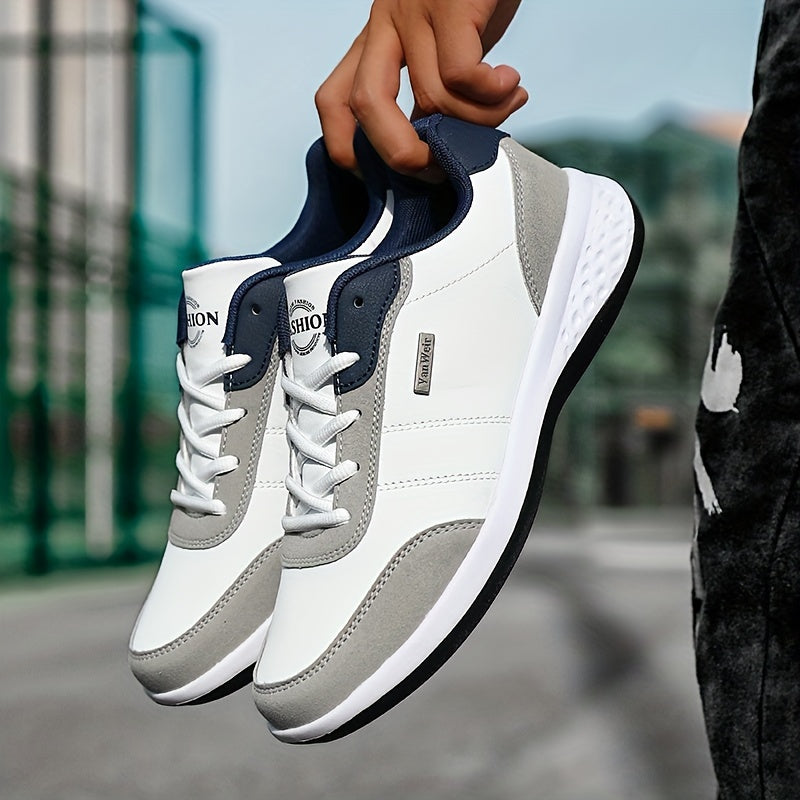 VanWeir Mens Plus Size Casual Comfortable Grip Running Sneakers, Durable Lace-Up Design, Ideal for Outdoor Sports & Daily Wear