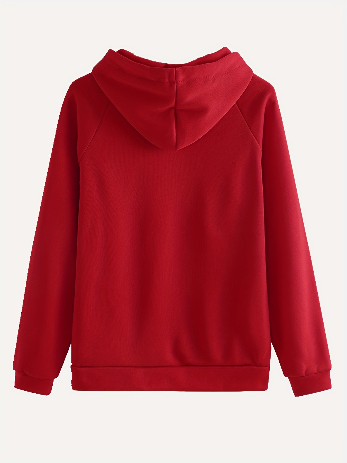 Trendy Solid Womens Two-Piece Set - Comfy Hoodie with Kangaroo Pockets & Drawstring Pants Outfit - Casual, Stylish, Versatile Wardrobe Essential