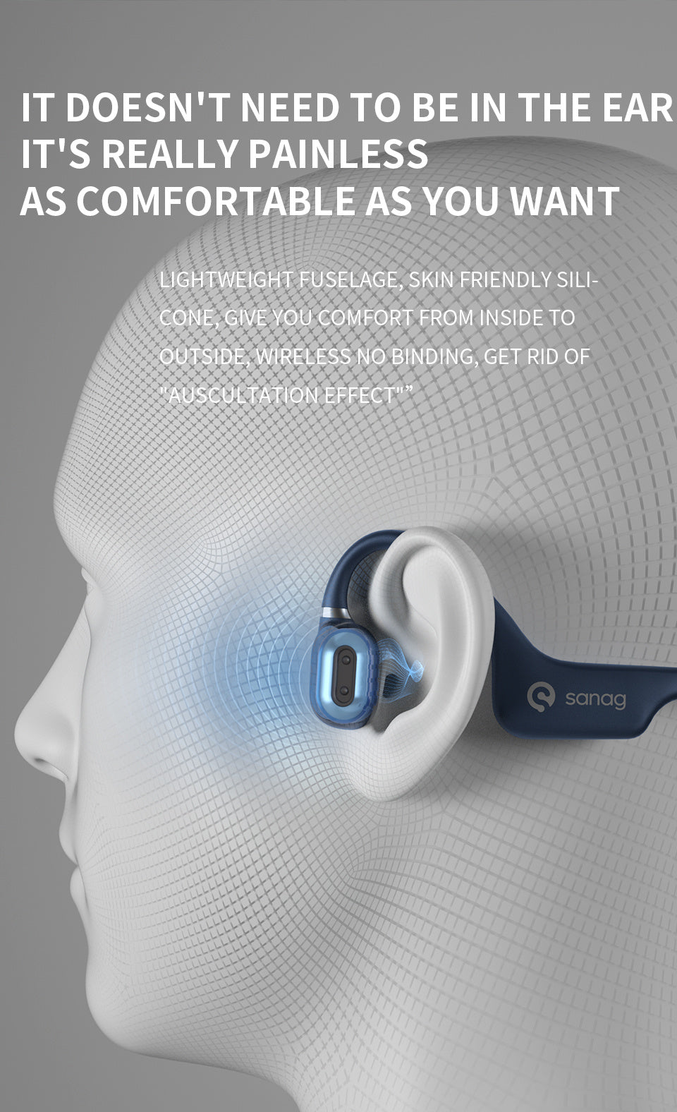 [Sanag Bone Conduction] Sanag True Bone Conduction Headphones A5X - Targeting Shao Yin $100+ Bone Conduction