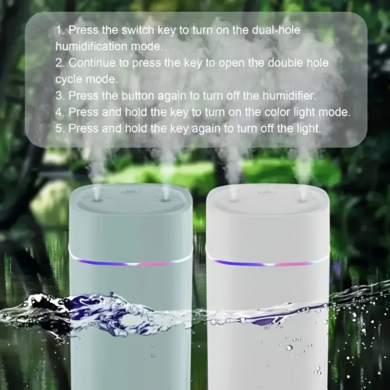 Double spray humidifier household bedroom mute desktop fog car clean air spray