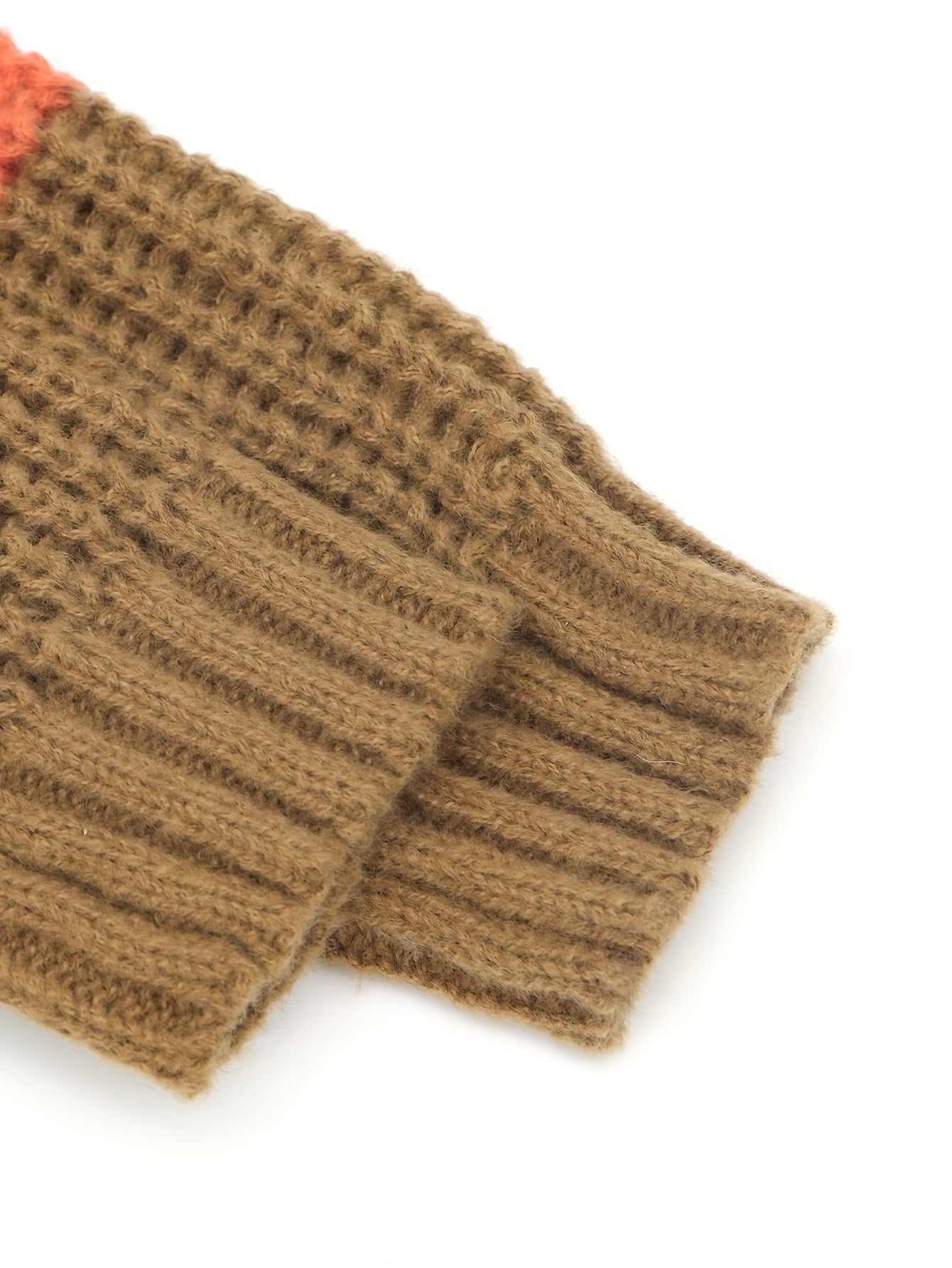 Fall/Winter Chic: Off-Shoulder Color Block Knit Sweater - Casual, Comfy, and Stylish Long Sleeve Top