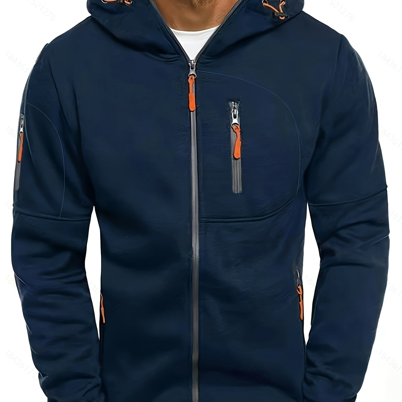Mens Essential Zip-Up Hoodie - Long Sleeve, Lightweight, Gym-Ready Jacket for Spring & Fall