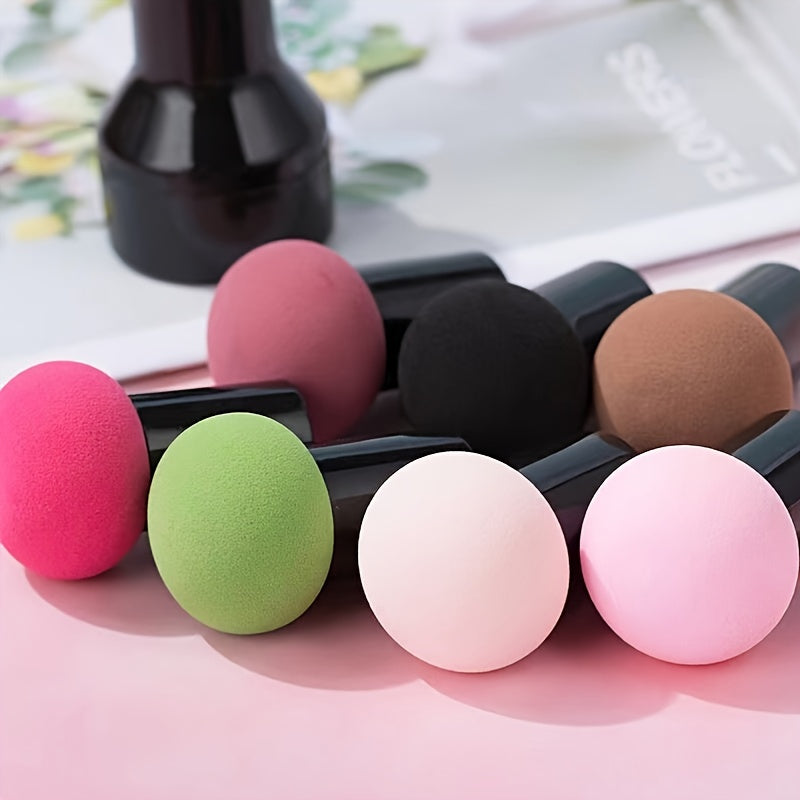 Mushroom Makeup Sponge Cosmetic Blender Puff Latex Free Face Sponge Beauty Puff Makeup Brush Sponge With Handle Case For Concealer BB Cream Foundation Makeup Tools