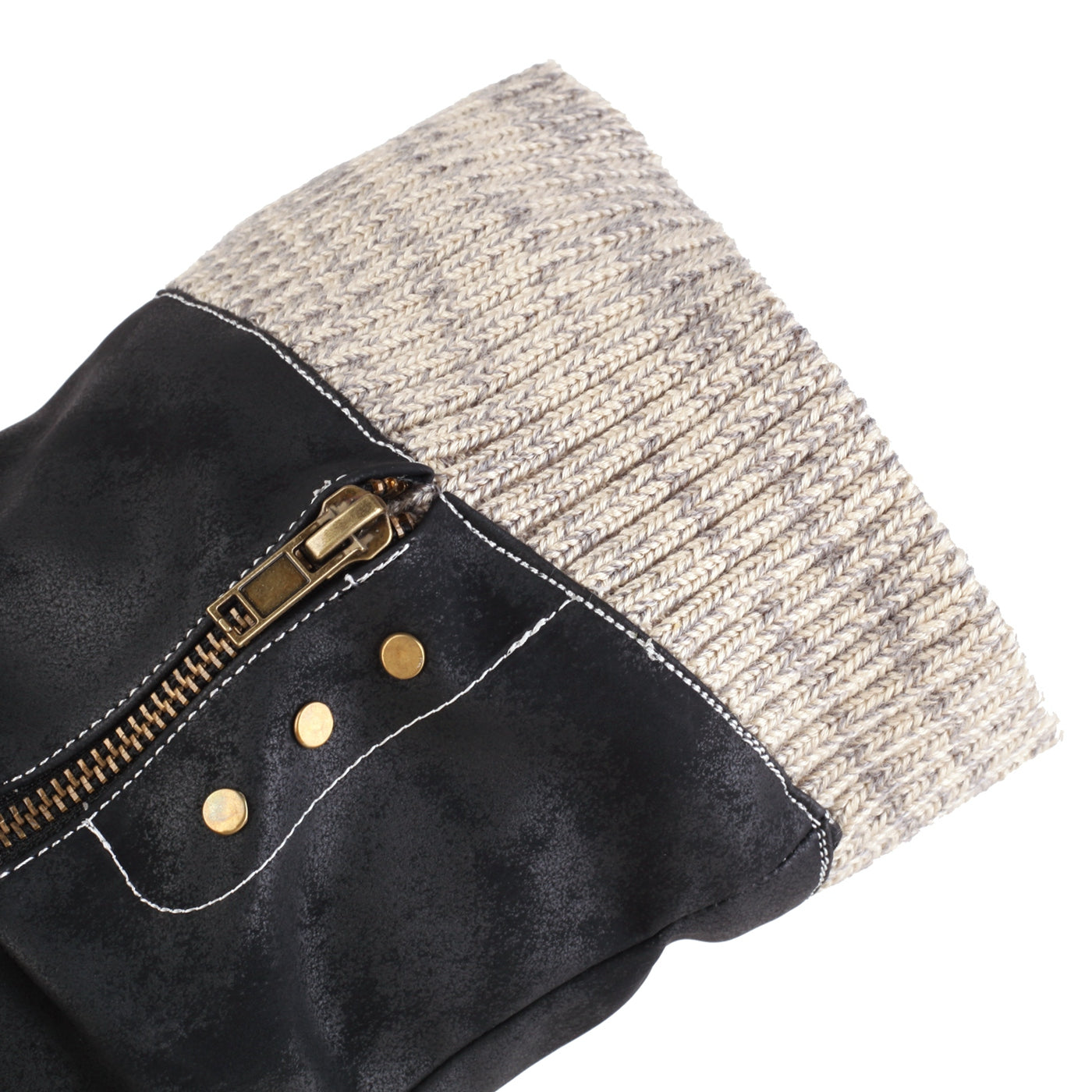 Mid-calf vintage western boots for women; warm, anti-slip, flat, cold-proof long boots in winter.