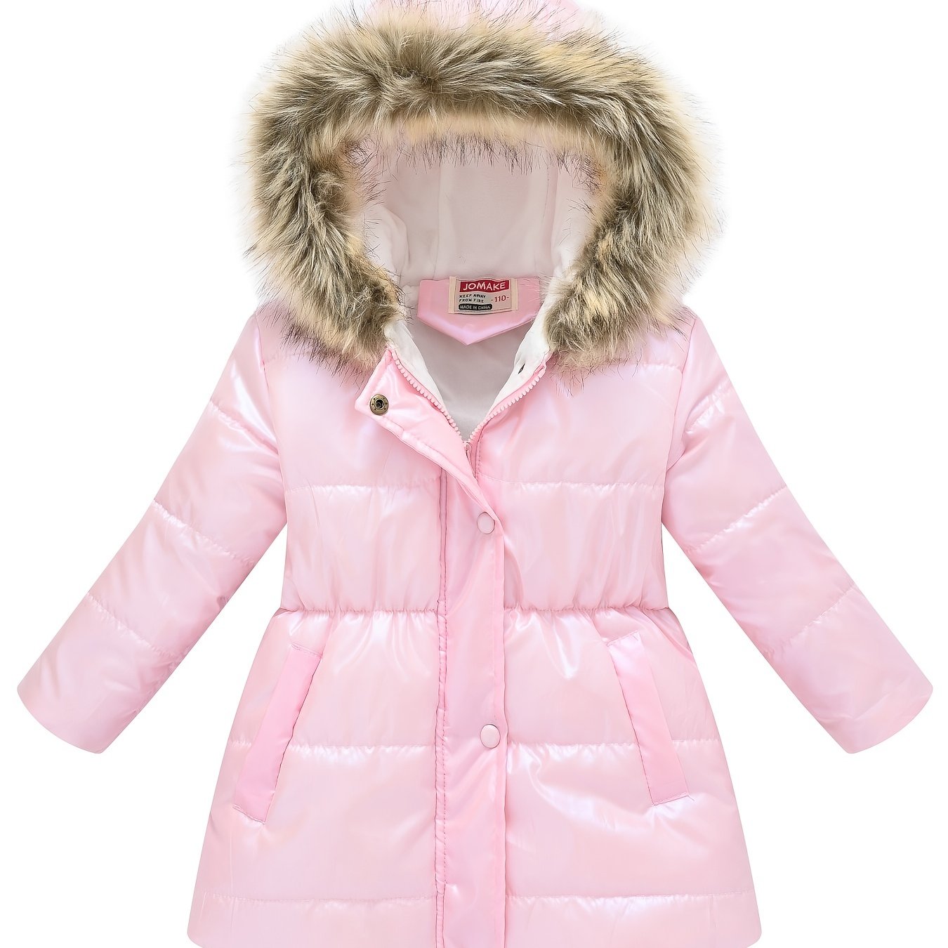 New Winter Thickened Hooded Jacket for Boys and Girls, Medium to Long Length