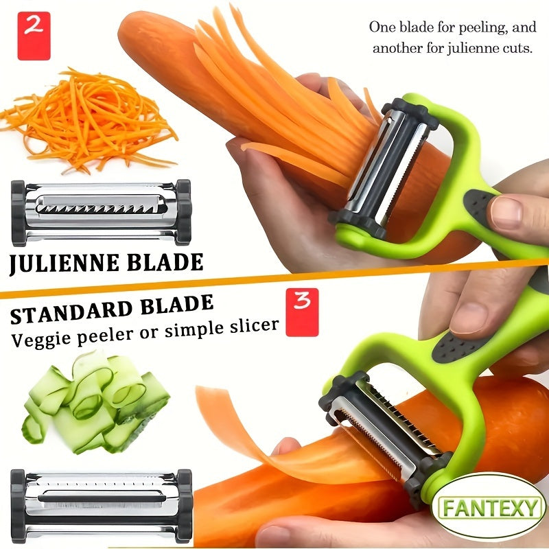 1 Pc Multifunctional Paring Knife 3-in-1 Rotary Peeler Grater Convenient Melon Planer