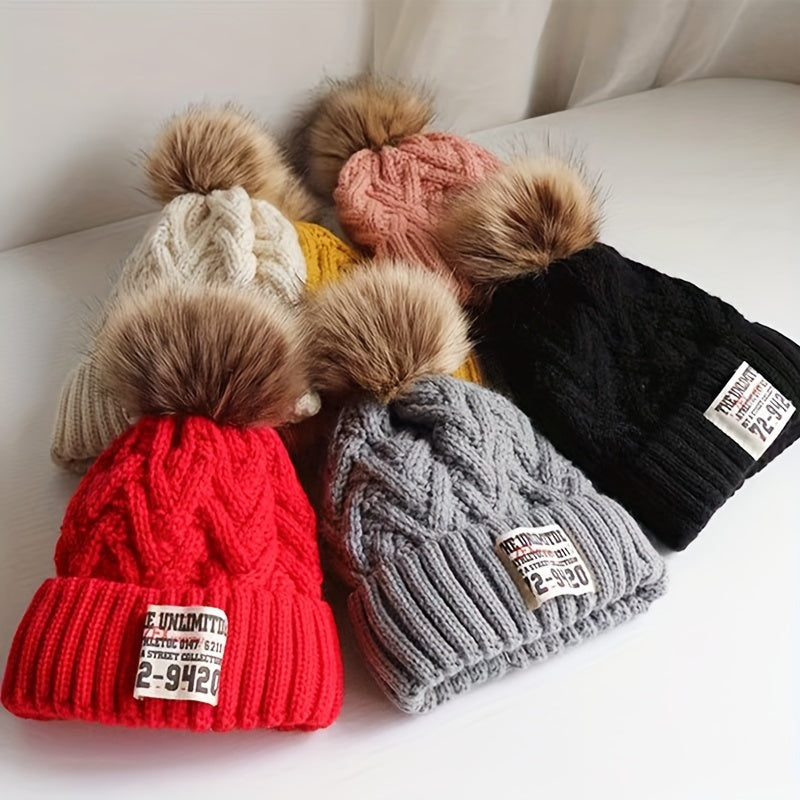 3pcs set of Youngsters's knitted beanie, scarf and gloves with extra fleece for warmth, suitable for autumn and winter seasons