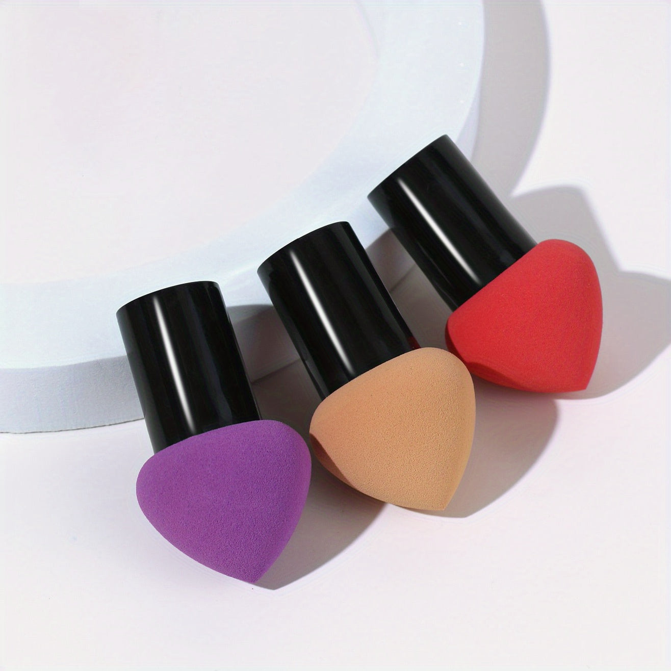 Mushroom Makeup Sponge Cosmetic Blender Puff Latex Free Face Sponge Beauty Puff Makeup Brush Sponge With Handle Case For Concealer BB Cream Foundation Makeup Tools