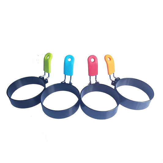 1pc Nonstick Egg Rings - Multicolor Round Molds for Perfectly Shaped Eggs, Pancakes, Sandwiches, and Burgers - Portable Grilling Accessories for Camping and Indoor Breakfasts