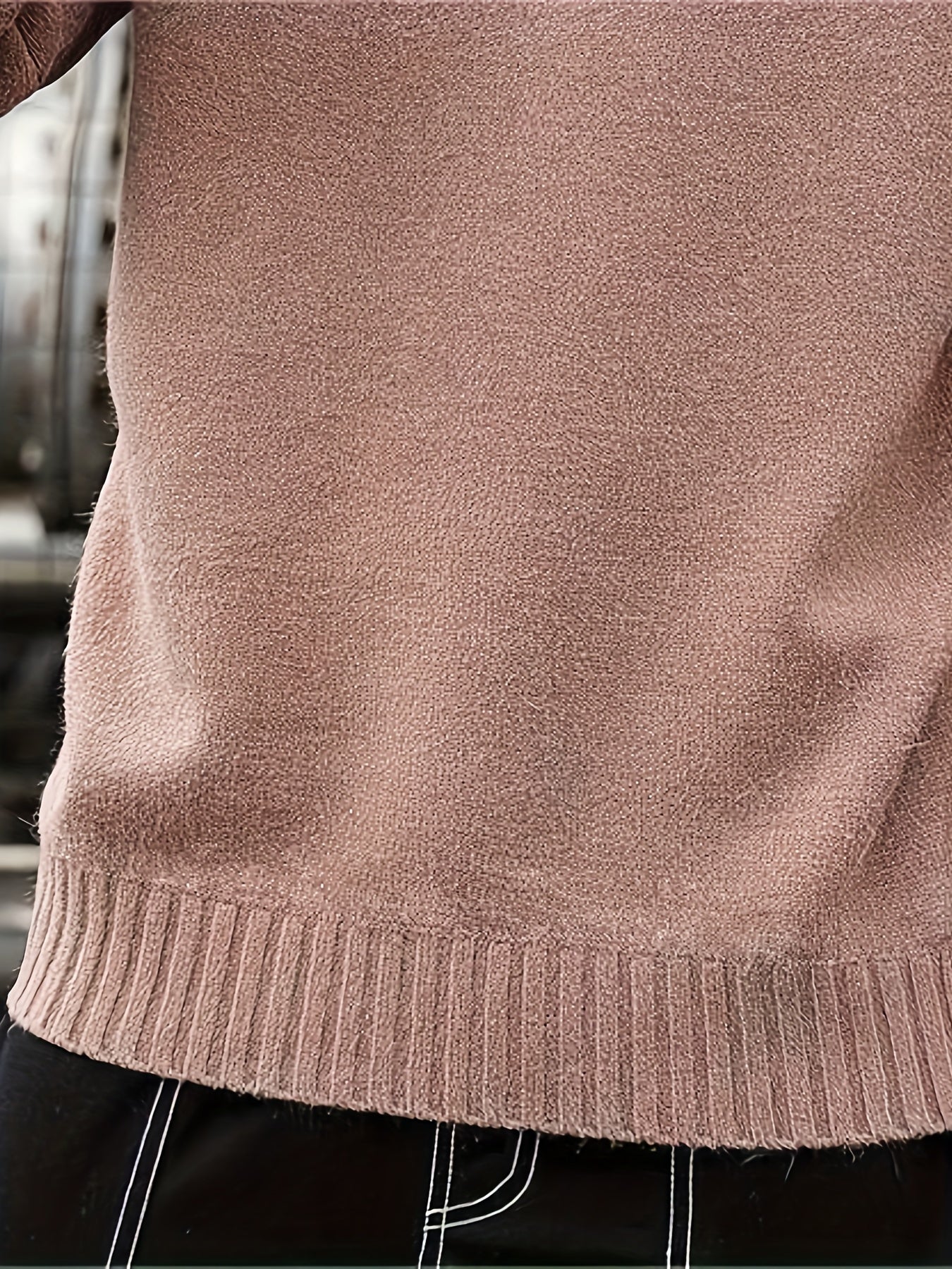 Cozy Knit Crew Neck Sweater - Soft, Warm, and Stretchy for Men - Perfect for Fall and Winter Casual Wear