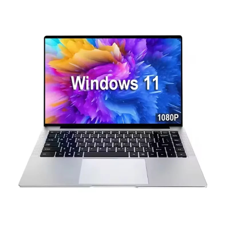 14.1'' Laptop Windows 11 Intel Atom x7 A3950 180° Folding Slim Laptop 12GB RAM 512GB 1TB SSD 1920*1080 Office Study Computer PC