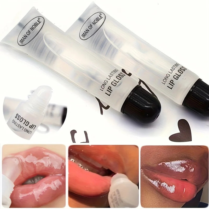 5-Pcs Glossy Finish Lip Gloss, Moisturizing Cream for All skin Types,Non-Sticky Hydrating Lip Oil, Long-Lasting for Dry Lips