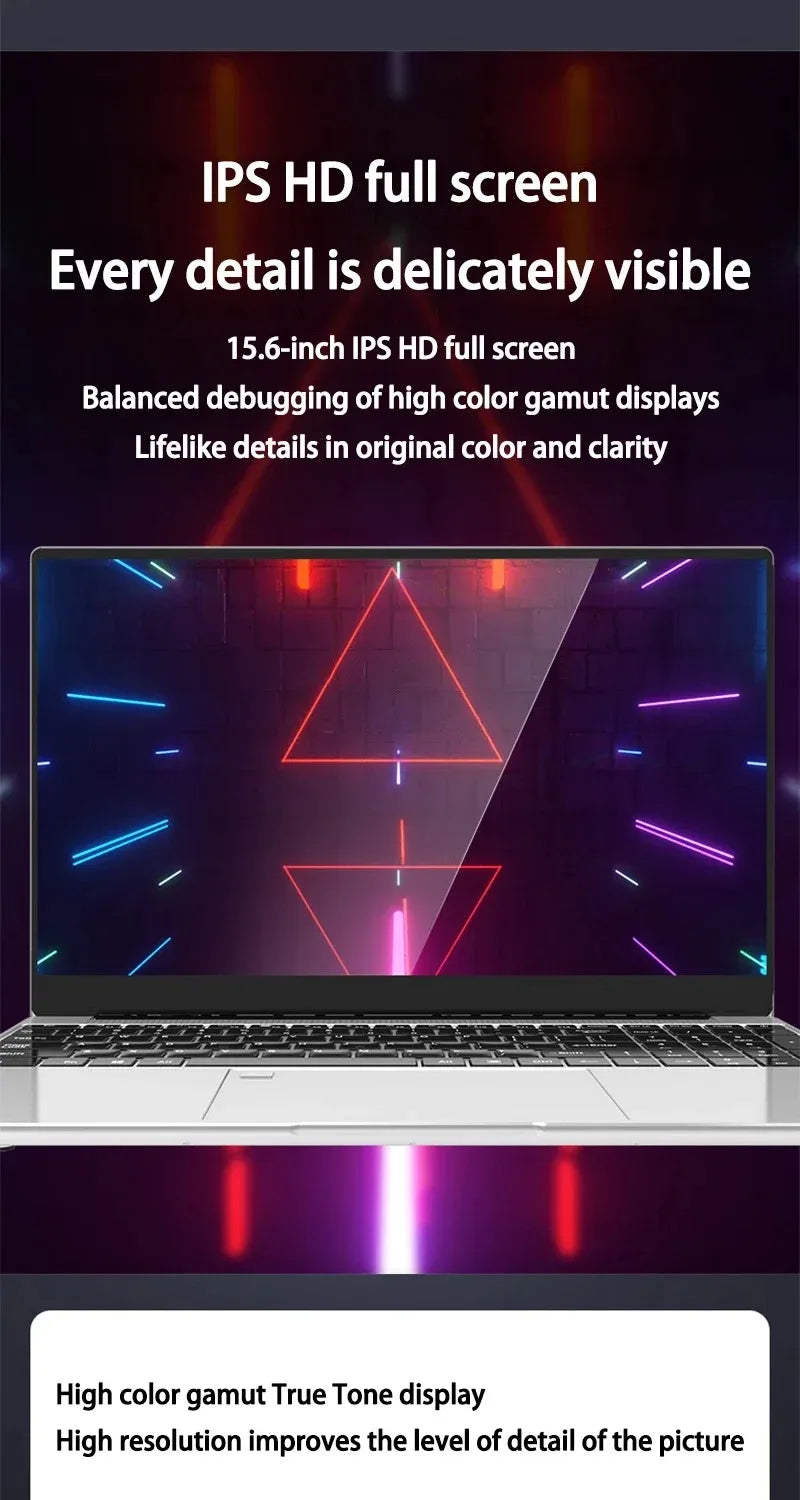 Laptop Computer 15.6 Inch CPU Intel N5095 16GB RAM 1TB WiFi6 Lightweight Business Computer Notebook Windows 11 Gaming laptops