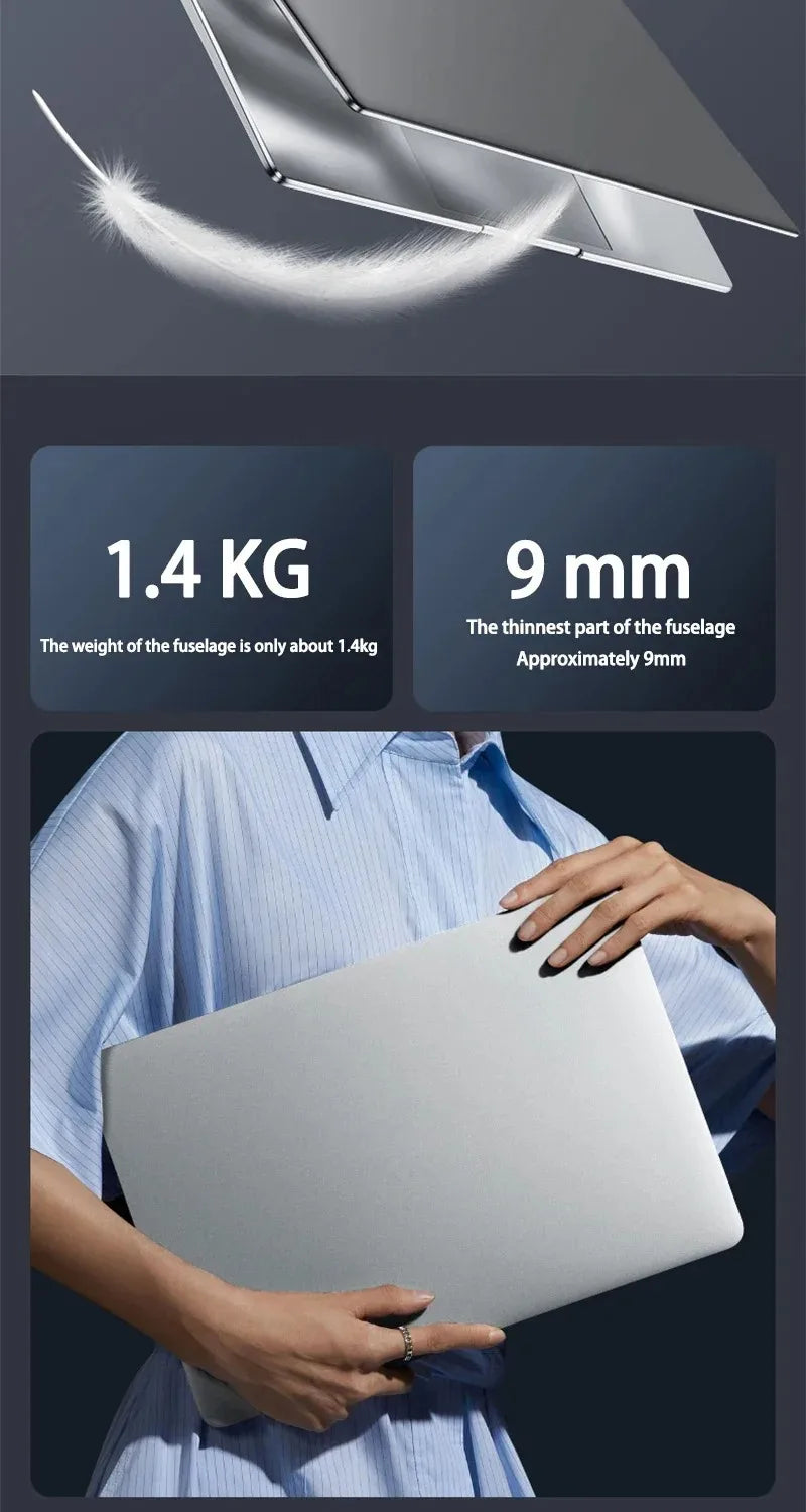 Laptop Computer 15.6 Inch CPU Intel N5095 16GB RAM 1TB WiFi6 Lightweight Business Computer Notebook Windows 11 Gaming laptops