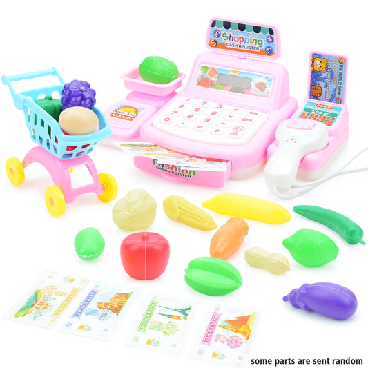 Cash Register Set Children's Play House Simulation Cash Register Toy Set Parent-kids Interactive Play Toys