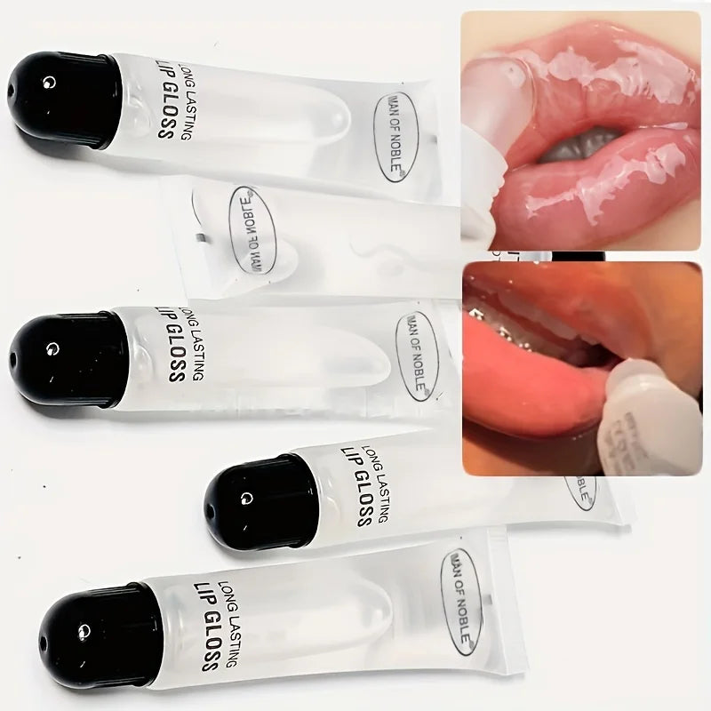 5-Pcs Glossy Finish Lip Gloss, Moisturizing Cream for All skin Types,Non-Sticky Hydrating Lip Oil, Long-Lasting for Dry Lips