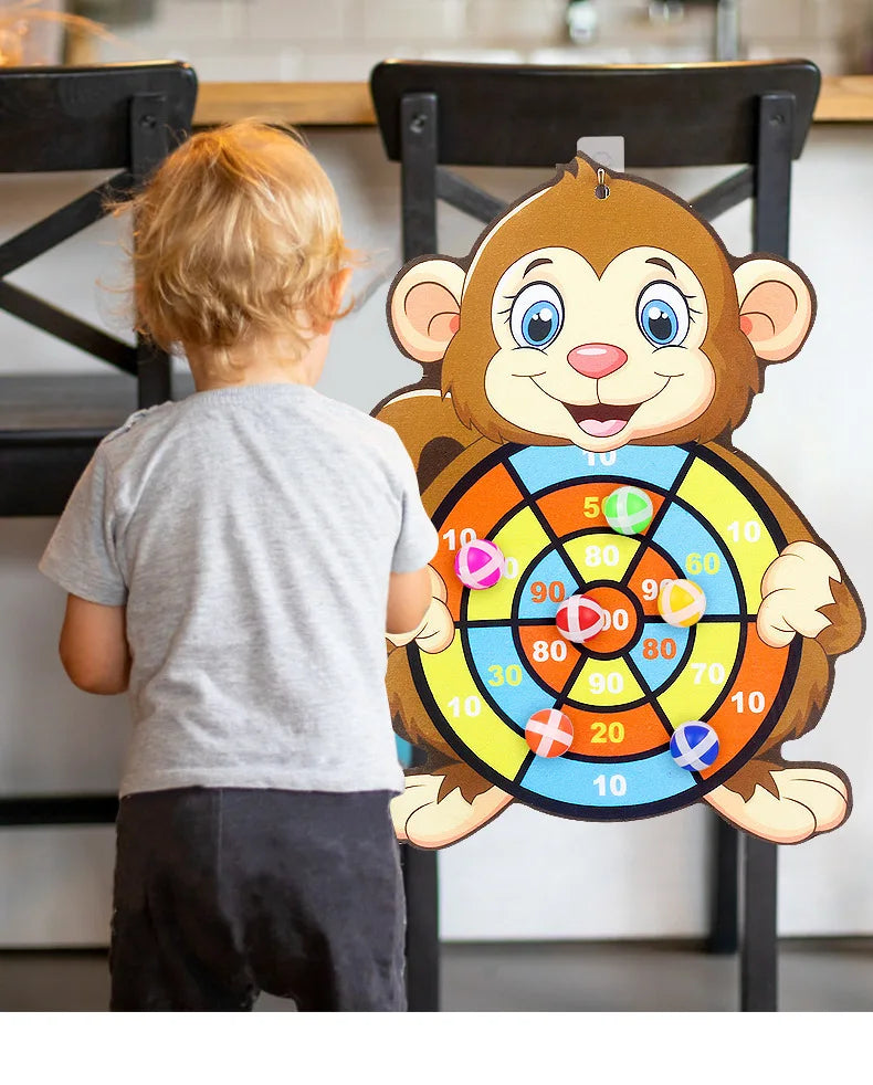 Sticky Ball Dart Board Baby Sports Game Toys For Children Outdoor Party Toys Target Sticky Ball Throw Educational Board Games