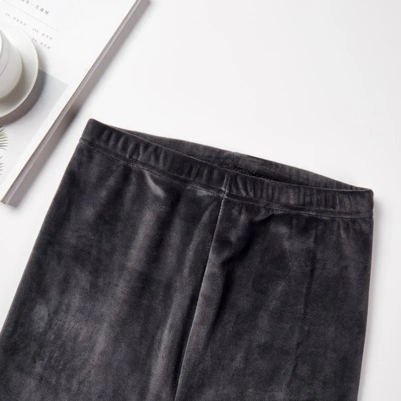 Warm Pants Knit Autumn Winter Fashion Plus Thick Velvet Warm Double Sided Cashmere Leggings High Waist Thermal Leggings