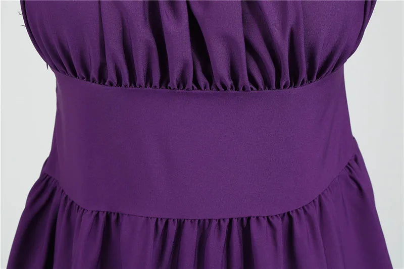 Women Vintage Dress Robe Elegant Party  Casual Office Midi Dress Femme Summer Puff Sleeve Square Collar Solid Red