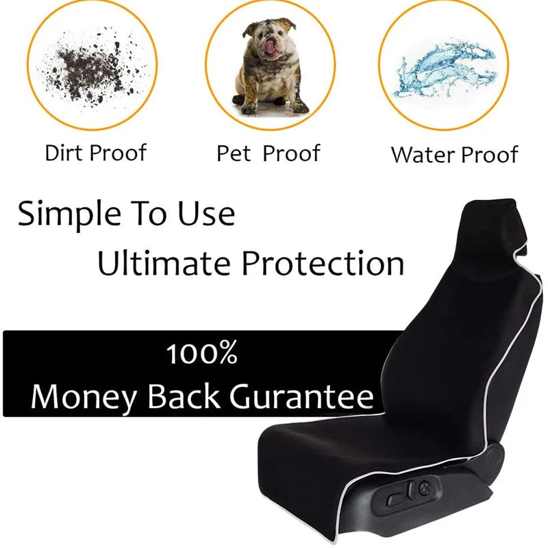 AUTOYOUTH Premium Universal Fit Waterproof Stain Resistant Car Seat Cover Neoprene Non-Slip Bucket Seat Dog & Car Seat Protector