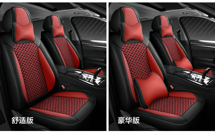 Universal Luxury Designer 5D Nappa Leather Car Seats Cover Auto Accessory Protective Model Avalon
