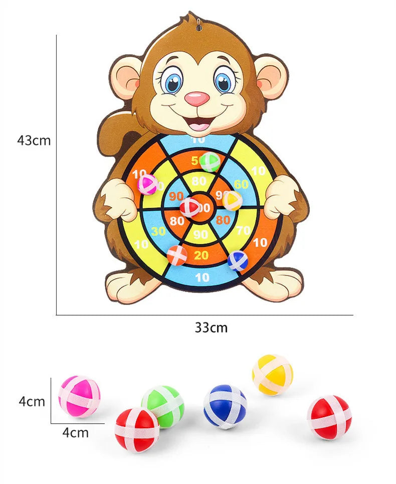 Sticky Ball Dart Board Baby Sports Game Toys For Children Outdoor Party Toys Target Sticky Ball Throw Educational Board Games