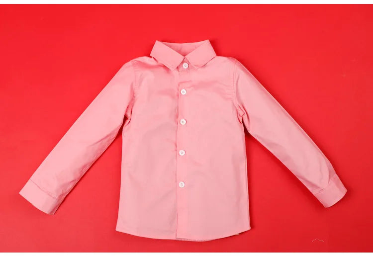 Teenage Boys Shirts School Shirt For Boys Turn Down Collar Shirt For Girls White Kids Birthday Dress Blouse 6 8 10 12 14 Year