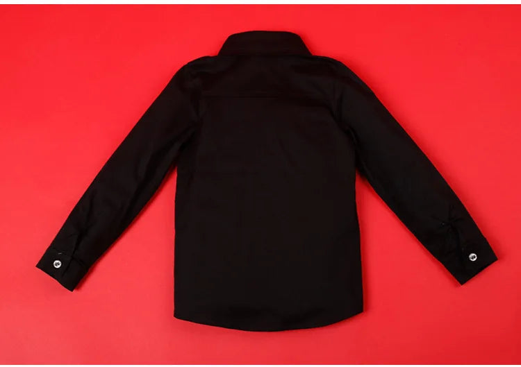 Teenage Boys Shirts School Shirt For Boys Turn Down Collar Shirt For Girls White Kids Birthday Dress Blouse 6 8 10 12 14 Year