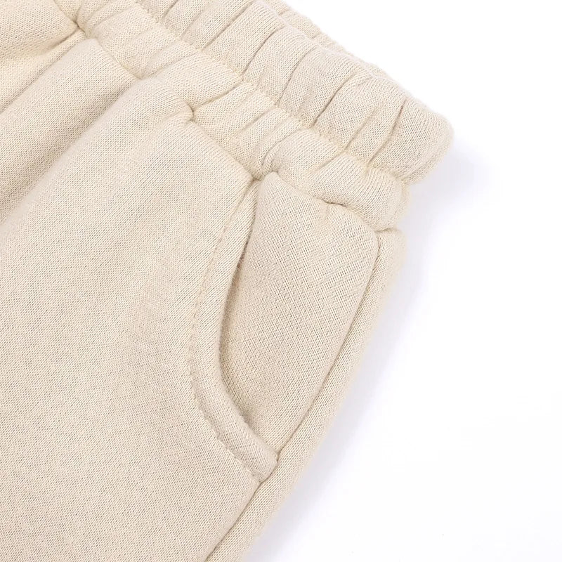 2-12 years old children's clothing winter new boys and girls' fleece sweater suit hooded Plush sportswear children's suit