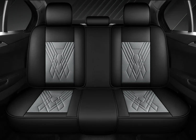 Universal Luxury Designer 5D Nappa Leather Car Seats Cover Auto Accessory Protective Model Avalon